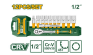 Набор головок с Трещеткой Jadever 1/2 12pcs (1x10)  |*, шт
