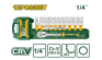 Набор головок с Трещеткой Jadever 1/4 12pcs (1x10)(1x40)  |*, шт