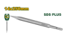 Пика Jadever SDS Plus 14 x 250mm (1x50)  |*, шт