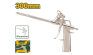 Пистолет для пены Jadever 300mm (1x20)   |*, шт