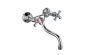 Смеситель VEKA-KMV от стены с 2 рукоятками VK-2007 1х2 (1x20)   \+, шт