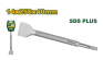Зубило Jadever SDS Plus 14 x 250 x 40mm (1x50)  |*, шт